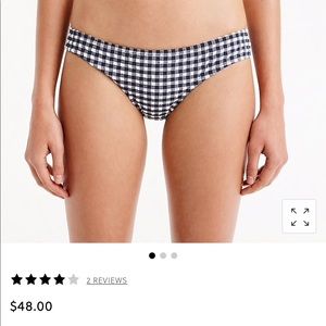 J crew surf hipster swim bottom in classic gingham
